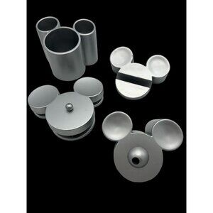 4 Disney Executive Collection Mickey Pen Stand, Stapler, Biz Card & Pen Holders